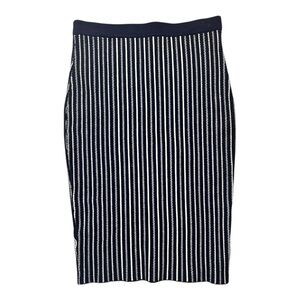 Astr Blue‎ and white striped knit skirt. Size medium.